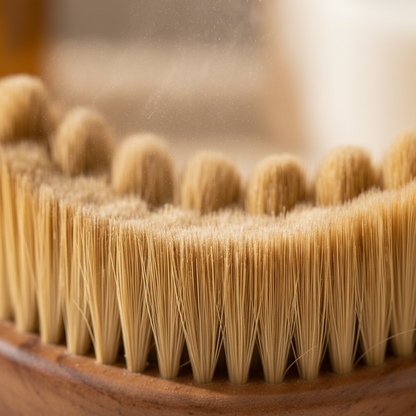 Macro close-up of the soft dense bristles of the Sylvan brush